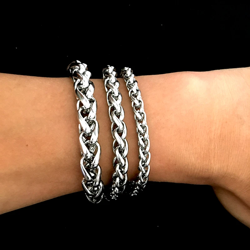 Minimalist Punk 6mm 8mm 10mm Stainless Steel Chain Link Bracelets Men Boys Hiphop Rock Hand Jewelry Accessories Pulseira Armband
Minimalist Punk 6mm 8mm 10mm Stainless Steel Chain Link Bracelets Men Boys Hiphop Rock Hand Jewelry Accessories Pulseira Armband