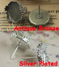 20pcs 15mm Ear Needle Antique Bronze/Silver Plated Stud Earring Crown Edge Cameo Setting Tray for DIY Jewelry Making
20pcs 15mm Ear Needle Antique Bronze/Silver Plated Stud Earring Crown Edge Cameo Setting Tray for DIY Jewelry Making