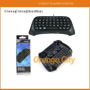 

ChengChengDianWan For PS4 Slim Wireless Controller Latest 2.4G Wireless Message 47Keys Keyboard Chatpad With USB Receiver Black