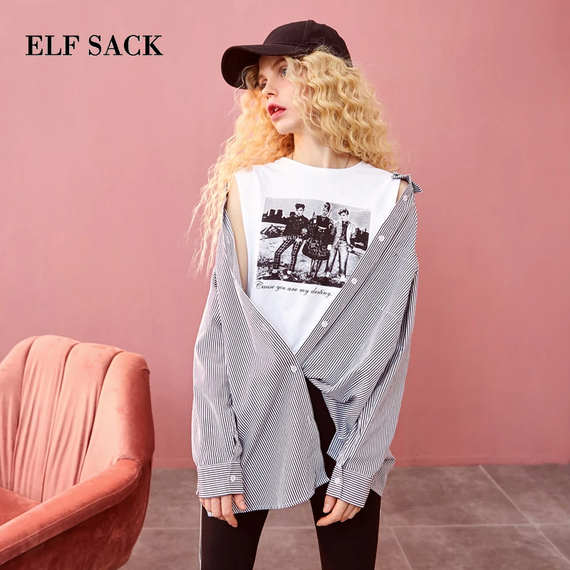 ELF SACK Autumn New Woman Shirts Turn-down Collar Long Sleeve Women Blouse Striped Casual Ins Shirts Femme Streetwear Blouse
ELF SACK Autumn New Woman Shirts Turn-down Collar Long Sleeve Women Blouse Striped Casual Ins Shirts Femme Streetwear Blouse