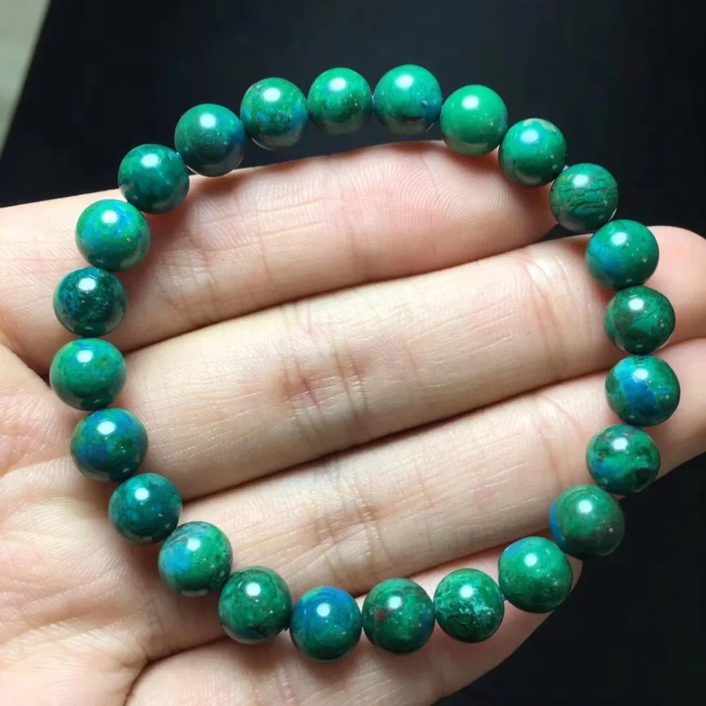 7.9mm Natural Azulite Malachite Bracelet Women Men Gift Stone Stretch Chrysocolla Round Beads Crystal Charm Bracelet AAAAA
7.9mm Natural Azulite Malachite Bracelet Women Men Gift Stone Stretch Chrysocolla Round Beads Crystal Charm Bracelet AAAAA