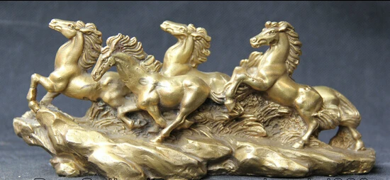 JP S0524 9" Chinese Fengshui Folk Brass Zodiac Year Five Horse boisterous Running Statue B0403
JP S0524 9" Chinese Fengshui Folk Brass Zodiac Year Five Horse boisterous Running Statue B0403