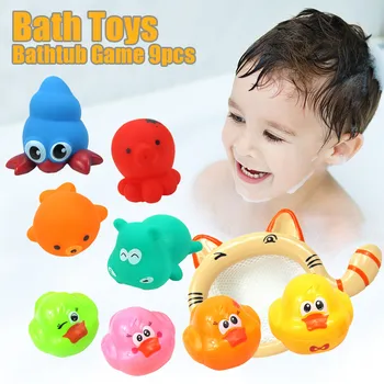 9Pcs/set Baby Float Water Classic Bathing Swimming Educational Toys for Children Plastic Fish Animal Funny Game for the Bathroom
9Pcs/set Baby Float Water Classic Bathing Swimming Educational Toys for Children Plastic Fish Animal Funny Game for the Bathroom