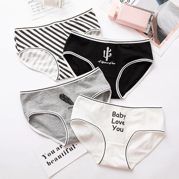 Popular 1PC High Quality Cotton Women Gril Briefs Female Letters Sexy Underwear Women's Panties Stripes Underpants Lingerie
Popular 1PC High Quality Cotton Women Gril Briefs Female Letters Sexy Underwear Women's Panties Stripes Underpants Lingerie