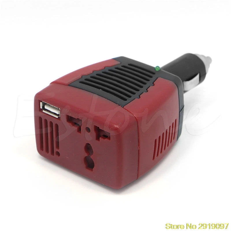 

New Car DC 12V to AC 220V 75W Power Inverter Adapter USB 5V Drop Shipping Support