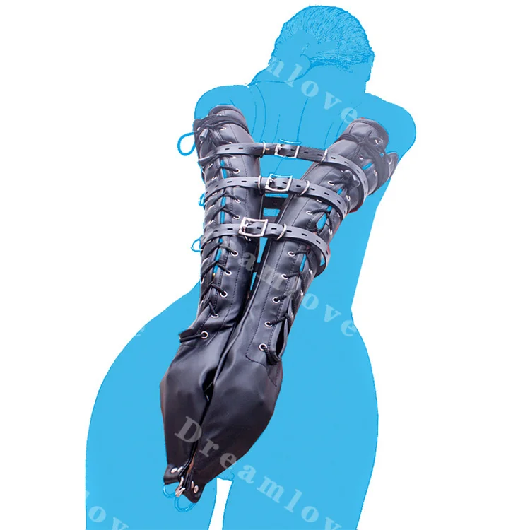 Kinky Women PU Leather Lockable Lacing and Buckling Double Arm Restraint Opera Fingerless Gloves Mitts Fetish Costume
Kinky Women PU Leather Lockable Lacing and Buckling Double Arm Restraint Opera Fingerless Gloves Mitts Fetish Costume