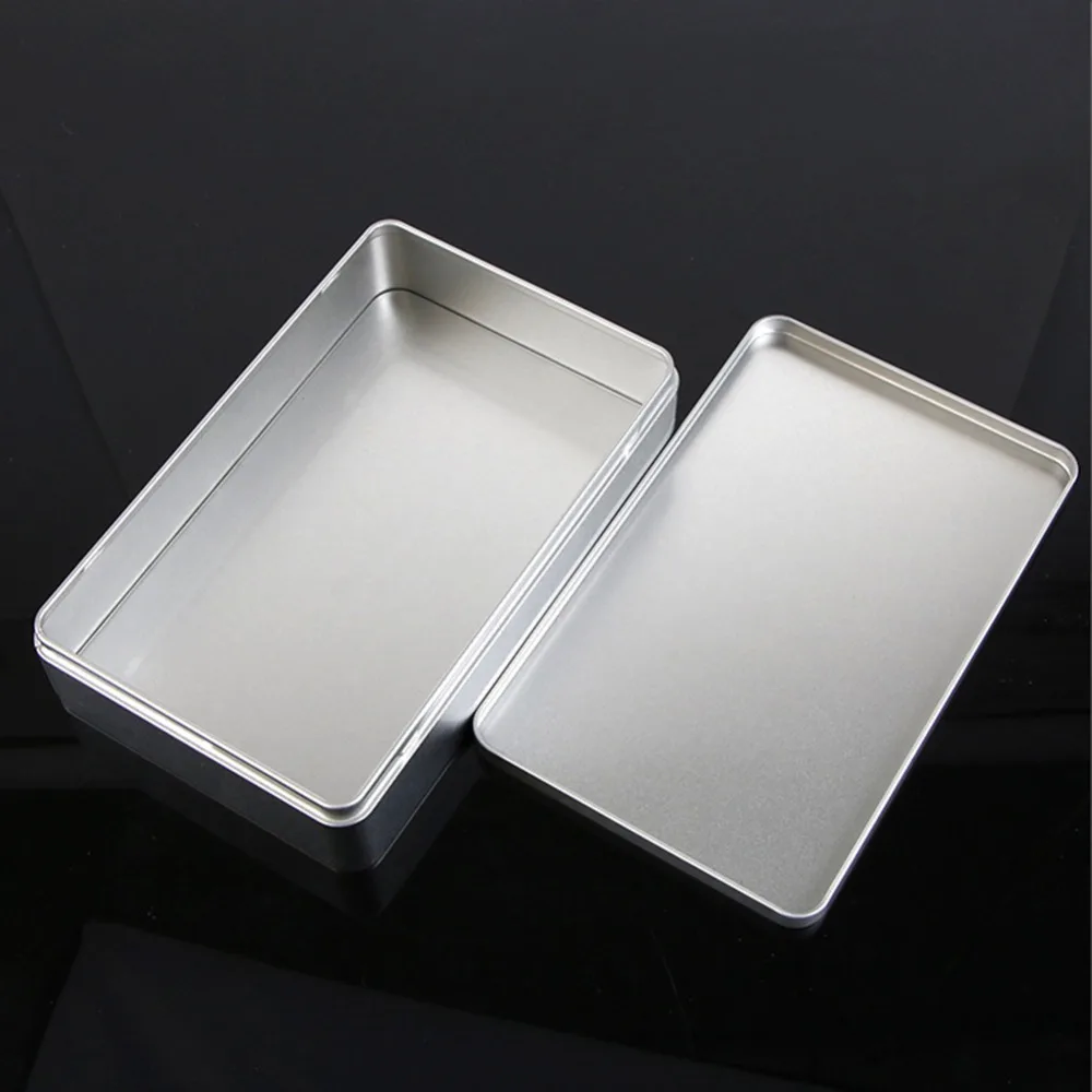 Small Metal Tin Silver Storage Box Case Organizer For Money Coin Candy Key Storage Box Cosmetic Container 8.5x5.3x1.9 Inch
Small Metal Tin Silver Storage Box Case Organizer For Money Coin Candy Key Storage Box Cosmetic Container 8.5x5.3x1.9 Inch