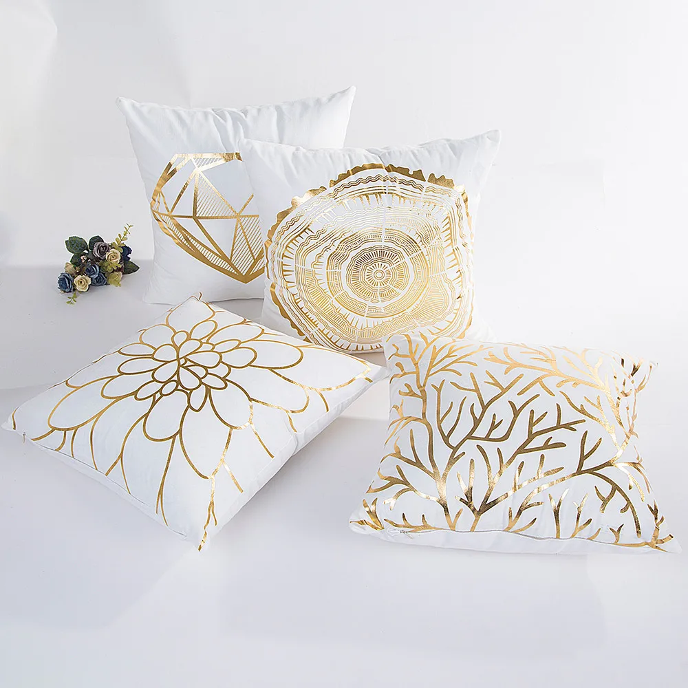 Gold Foil Printing Decorative Pillowcases Polyester Pillow Case Waist Throw dakimakura Home Decorative kussensloop #10%
Gold Foil Printing Decorative Pillowcases Polyester Pillow Case Waist Throw dakimakura Home Decorative kussensloop #10%