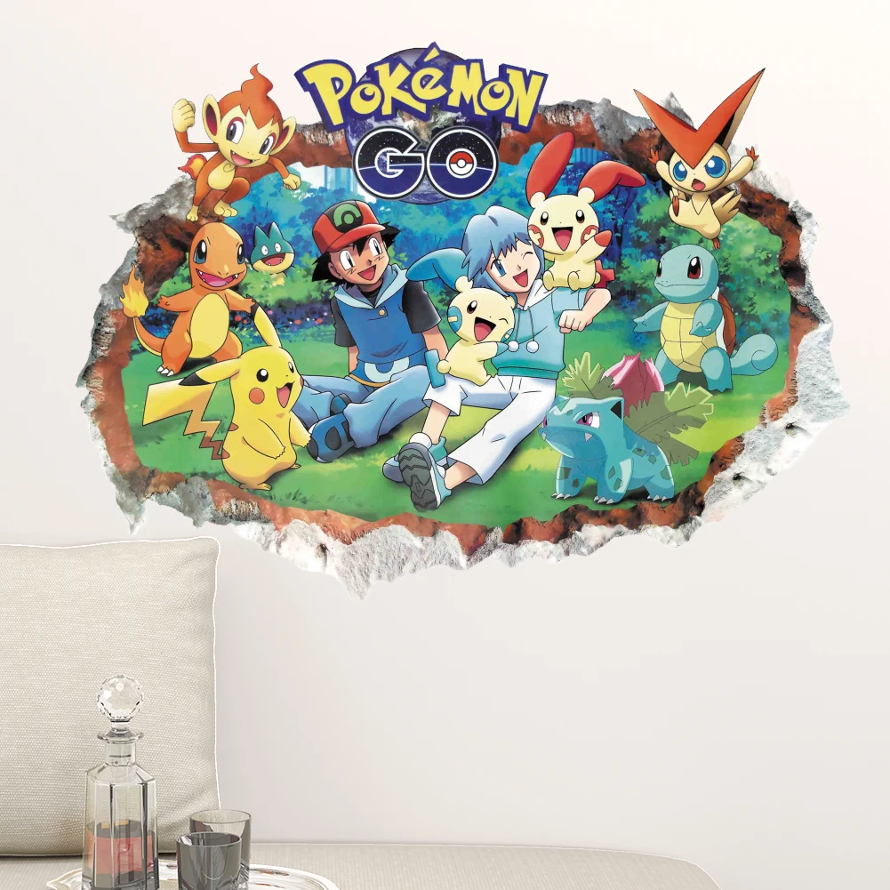 3d cartoon Red Pikachu pet elves broken wall stickers for children room DIY wall art decals decor Pokemon Go game posters
3d cartoon Red Pikachu pet elves broken wall stickers for children room DIY wall art decals decor Pokemon Go game posters