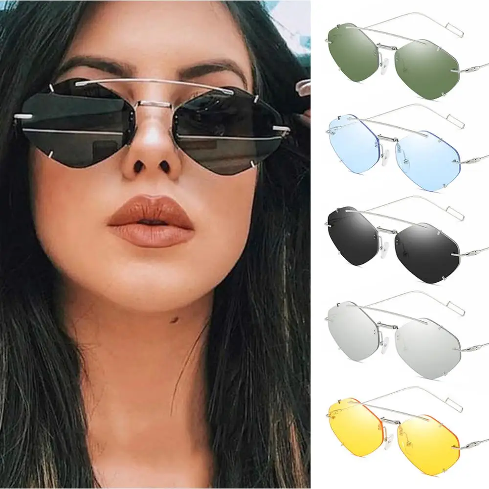 Hot Sales Vintage Sunglasses Women Sexy Rimless Sun glasses 2019 Brand Designer Female Shades Retro Eyewear Candy Sunglasses
Hot Sales Vintage Sunglasses Women Sexy Rimless Sun glasses 2019 Brand Designer Female Shades Retro Eyewear Candy Sunglasses
