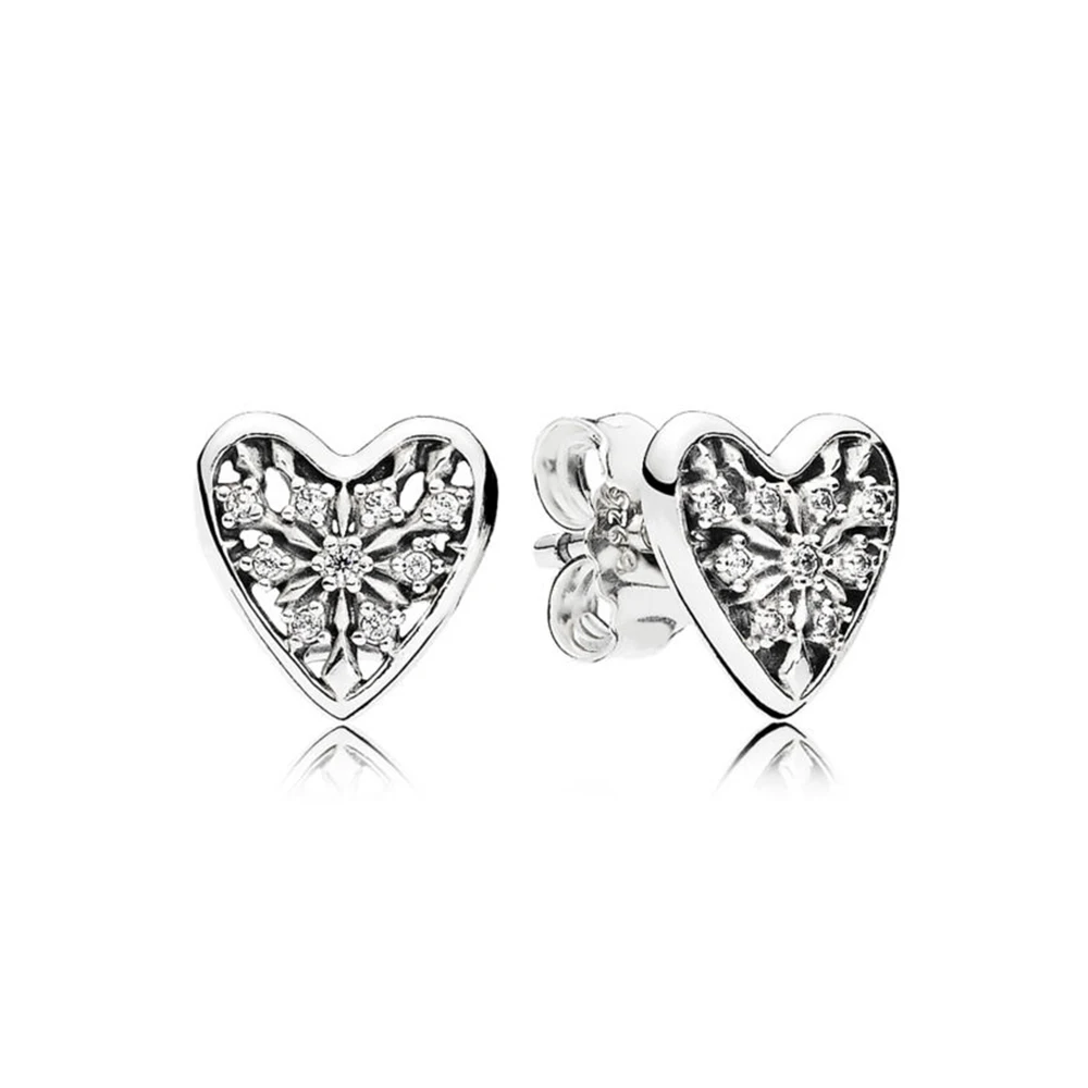 NEW 100% 925 Sterling Silver Earrings Hearts of Winter Stud Earrings Clear CZ Ear Studs Fit DIY GIFT Wholesale factory
NEW 100% 925 Sterling Silver Earrings Hearts of Winter Stud Earrings Clear CZ Ear Studs Fit DIY GIFT Wholesale factory