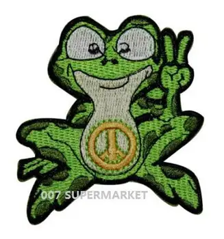 Green Peace Sign Frog hippie retro love peace trance flower hippy weed applique Iron On PATCH Girls Kids x'mas gift
Green Peace Sign Frog hippie retro love peace trance flower hippy weed applique Iron On PATCH Girls Kids x'mas gift