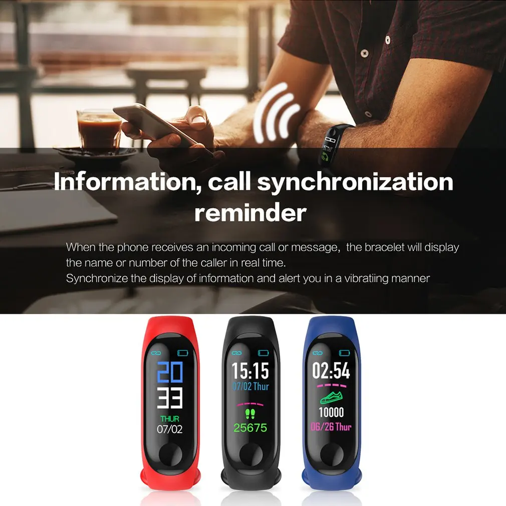 M3 Waterproof Bluetooth 90mah Battery Capacity Heart Rate Detection Motion 0.96lcd With Screen Smart Bracelet
M3 Waterproof Bluetooth 90mah Battery Capacity Heart Rate Detection Motion 0.96lcd With Screen Smart Bracelet