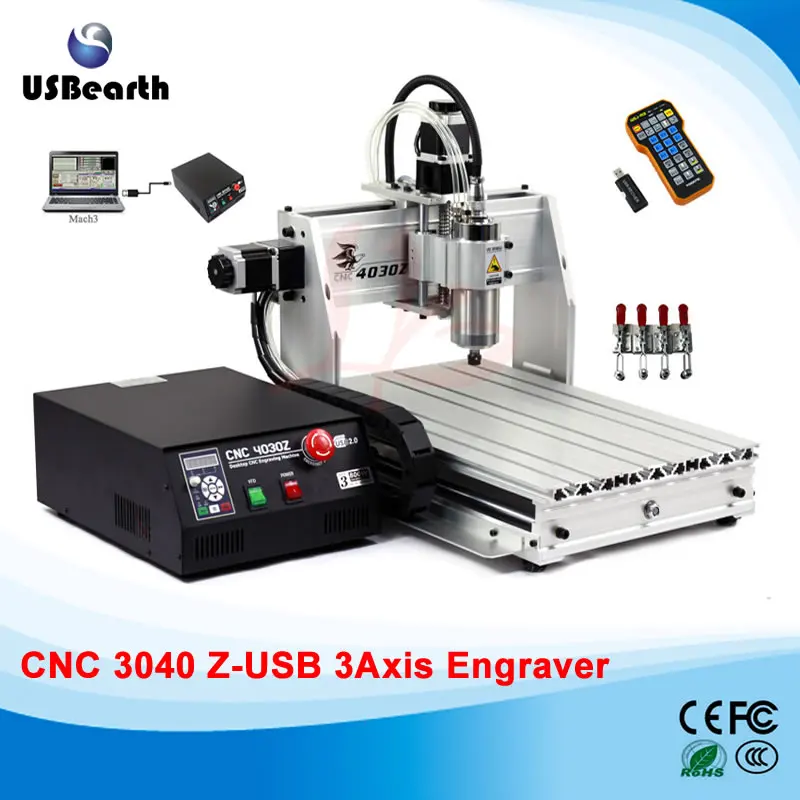 Mini cnc router 3040Z-USB mach3 control cutting machine free tax to Russia countries |