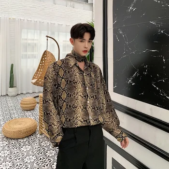 Men Snake Pattern Casual Long Sleeve Tie Shirt Male Vintage Fashion Loose Dress Shirts Party Stage Clothes
Men Snake Pattern Casual Long Sleeve Tie Shirt Male Vintage Fashion Loose Dress Shirts Party Stage Clothes