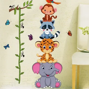 Cute Tiger Elephant Animals Stack Height Measure Wall Stickers Adhesive Vinyl Wallpaper Mural Baby Girl Boy Room Nursery Decor
Cute Tiger Elephant Animals Stack Height Measure Wall Stickers Adhesive Vinyl Wallpaper Mural Baby Girl Boy Room Nursery Decor