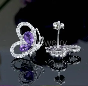 Natural real amethyst butterfly style stud earring Free shipping 925 sterling silver 0.35ct*2pcs,0.65ct*2pcs gems B051704
Natural real amethyst butterfly style stud earring Free shipping 925 sterling silver 0.35ct*2pcs,0.65ct*2pcs gems B051704
