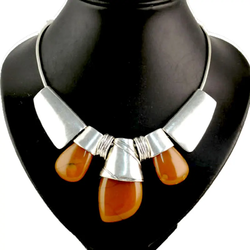 AOLOSHOW Vintage Silver color Alloy Gem Stones Pendant Choker Necklace for Women Jewelry Ethnic Statement Necklace kolye NL-799
AOLOSHOW Vintage Silver color Alloy Gem Stones Pendant Choker Necklace for Women Jewelry Ethnic Statement Necklace kolye NL-799