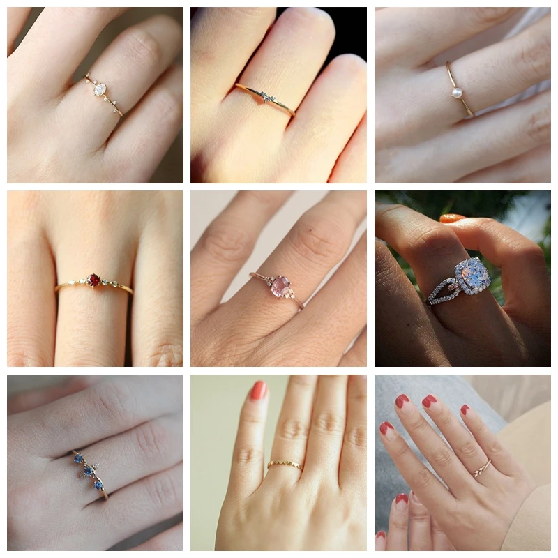 Tisonliz 16 Style Delicate Crystal Rings For Women Female Chic Dainty Thin Rings Rings Wedding Jewelry Bague Femme Wholesale
Tisonliz 16 Style Delicate Crystal Rings For Women Female Chic Dainty Thin Rings Rings Wedding Jewelry Bague Femme Wholesale