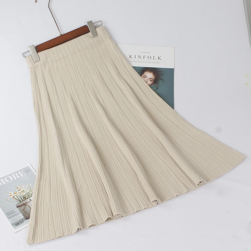 GIGOGOU High Waist Autumn Winter Women Knitted Skirts Fashion pleated skirt Long Soft Female Warm Rib Skirts
GIGOGOU High Waist Autumn Winter Women Knitted Skirts Fashion pleated skirt Long Soft Female Warm Rib Skirts