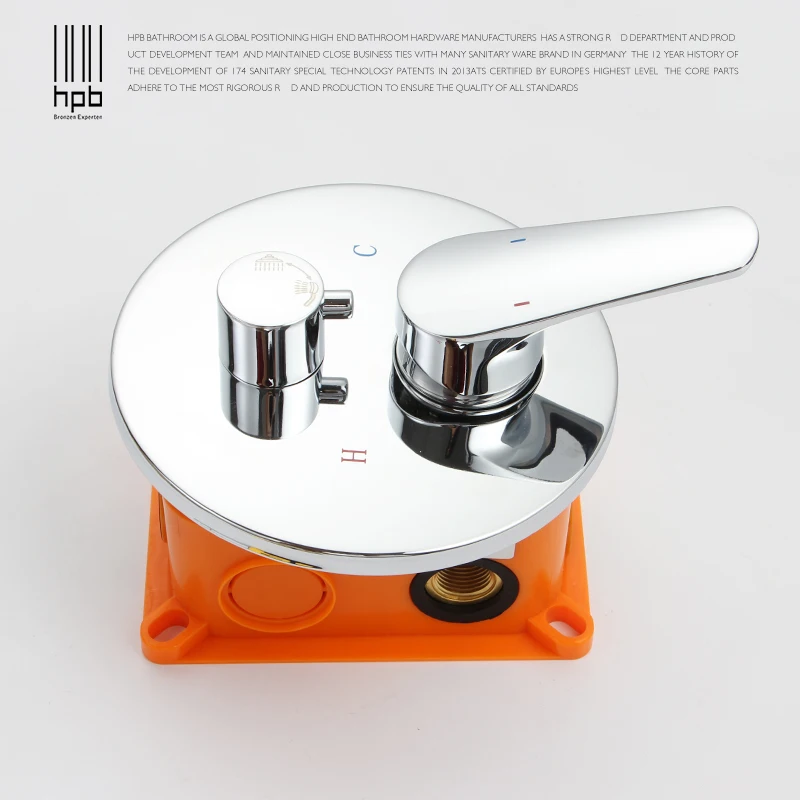 HPB Round Shower Faucets Shower Box Mixing Valve Chrome Polished Concealed Valve Box Faucet Replacement Parts valvula J8007
HPB Round Shower Faucets Shower Box Mixing Valve Chrome Polished Concealed Valve Box Faucet Replacement Parts valvula J8007