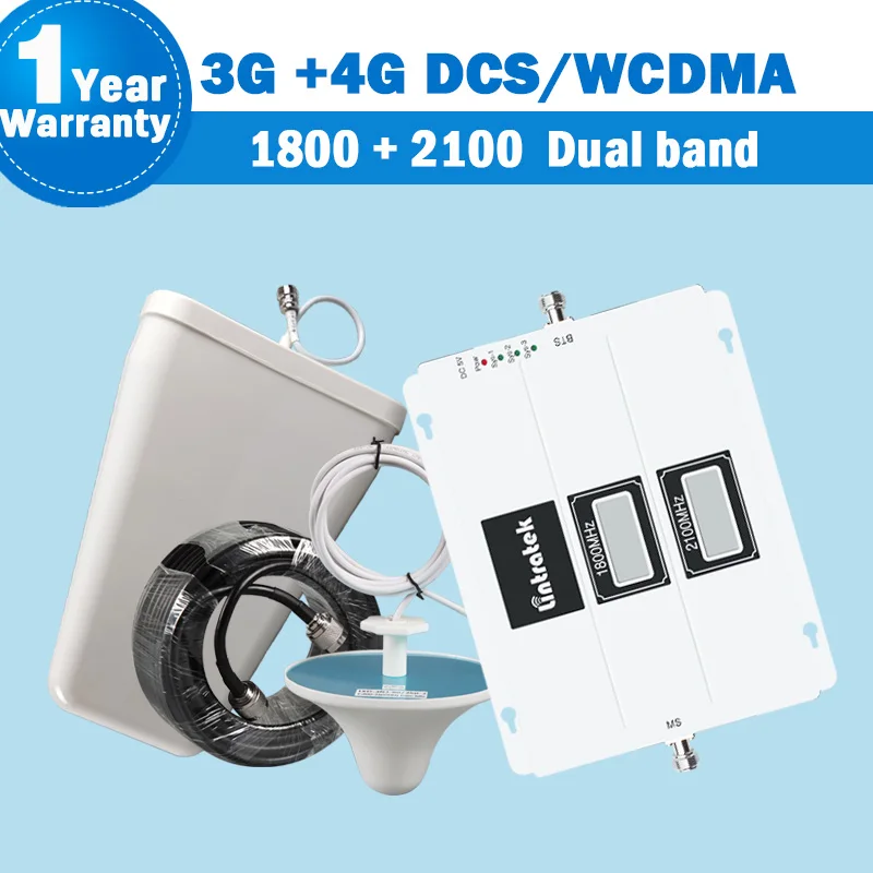 Lintratek Dual Band 1800 2100 3G 4G Repeater DCS/LTE 1800MHz B3 WCDMA/UMTS 2100MHz B1 3G Mobile Signal Antenna Set Booster S35
Lintratek Dual Band 1800 2100 3G 4G Repeater DCS/LTE 1800MHz B3 WCDMA/UMTS 2100MHz B1 3G Mobile Signal Antenna Set Booster S35