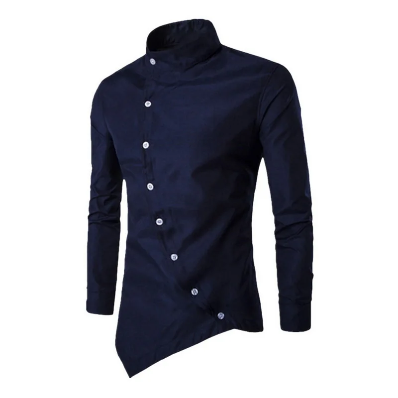 Litthing Camisa Personalized Oblique Button Irregular Mens Casual Shirt 2019 New Men's Long-sleeved Slim Shirt Men's Shirt M-2XL
Litthing Camisa Personalized Oblique Button Irregular Mens Casual Shirt 2019 New Men's Long-sleeved Slim Shirt Men's Shirt M-2XL