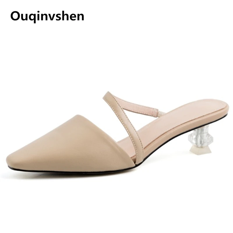 Ouqinvshen Crystal Mules Heel Square Toe Concise Genuine Leather Womens Slippers Outdoor Casual Strange Style Women Slippers
Ouqinvshen Crystal Mules Heel Square Toe Concise Genuine Leather Womens Slippers Outdoor Casual Strange Style Women Slippers