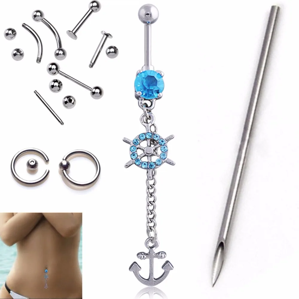 41pcs/set Stainless Steel Belly Button Body Piercing Kit Needle Nipple Tongue Eyebrow Nose Lip Ring Clamp Tool Jewelry Wholesale
41pcs/set Stainless Steel Belly Button Body Piercing Kit Needle Nipple Tongue Eyebrow Nose Lip Ring Clamp Tool Jewelry Wholesale