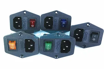 1pcs Power Rocker Switch IEC 4 Pin 320 C14 Inlet Power Sockets Switch Connector Plug 10A 250V 
1pcs Power Rocker Switch IEC 4 Pin 320 C14 Inlet Power Sockets Switch Connector Plug 10A 250V