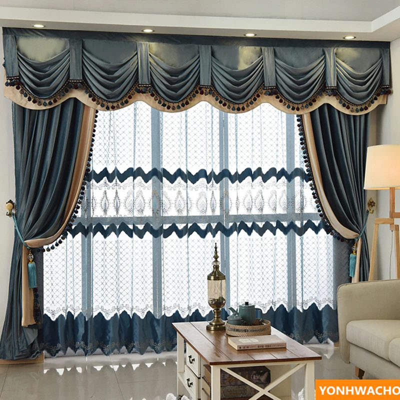 Custom curtains high grade luxury European grey splice thick Italian velvet cloth blackout curtain tulle valance drapes N950
Custom curtains high grade luxury European grey splice thick Italian velvet cloth blackout curtain tulle valance drapes N950