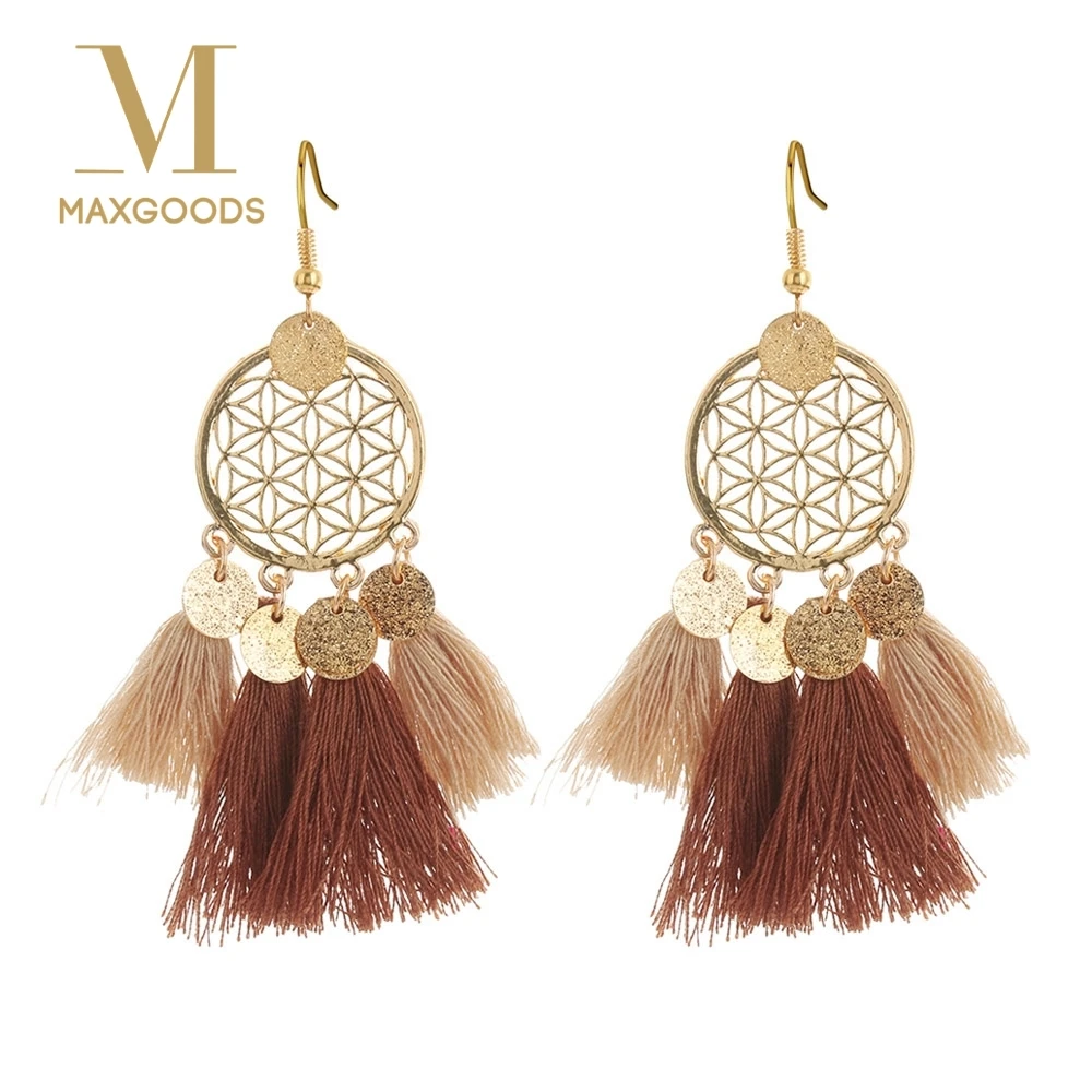 2018 fashion earring bohemia statement vintage Earring for Women Gold color round sequins boho ethnic tassel drop earrings
2018 fashion earring bohemia statement vintage Earring for Women Gold color round sequins boho ethnic tassel drop earrings