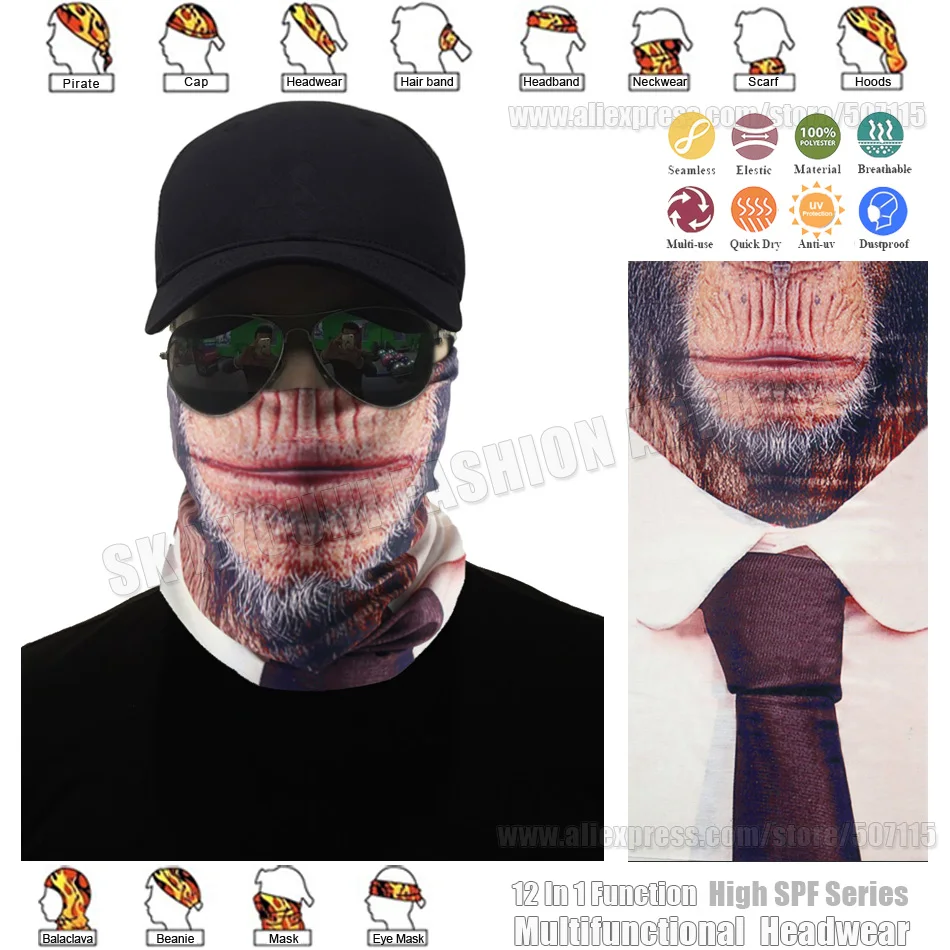 TRACKABLE SHIPPING Funny Gorilla Animal Print Multi Seamless Bandana Riding Face Shield Outdoor Tube Headband Bicycle Scarf Mask
TRACKABLE SHIPPING Funny Gorilla Animal Print Multi Seamless Bandana Riding Face Shield Outdoor Tube Headband Bicycle Scarf Mask