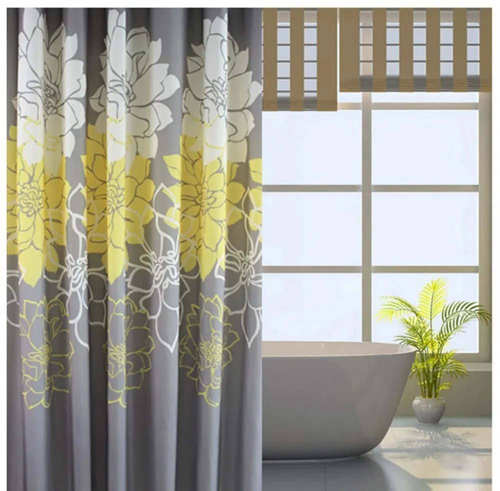 Peony Flower Fabric Shower Curtain Mildew Resistant Waterproof Standard Shower Curtain for Bathroom Yellow and Purple
Peony Flower Fabric Shower Curtain Mildew Resistant Waterproof Standard Shower Curtain for Bathroom Yellow and Purple