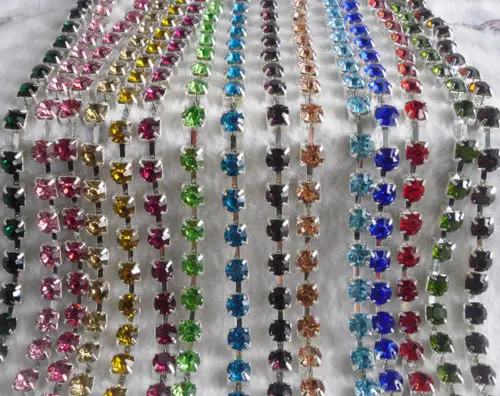 SS40 Fashion costume applique 8mm crystal glass rhinestones silver metal cup claw trims clothing wedding decoration chain 20cm
SS40 Fashion costume applique 8mm crystal glass rhinestones silver metal cup claw trims clothing wedding decoration chain 20cm