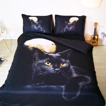 3D Cat Modern Black Bedclothes Bed and Bedding Set Microfiber Bedding Comforter Duvet Cover Set US Queen King for Adults Bed
3D Cat Modern Black Bedclothes Bed and Bedding Set Microfiber Bedding Comforter Duvet Cover Set US Queen King for Adults Bed