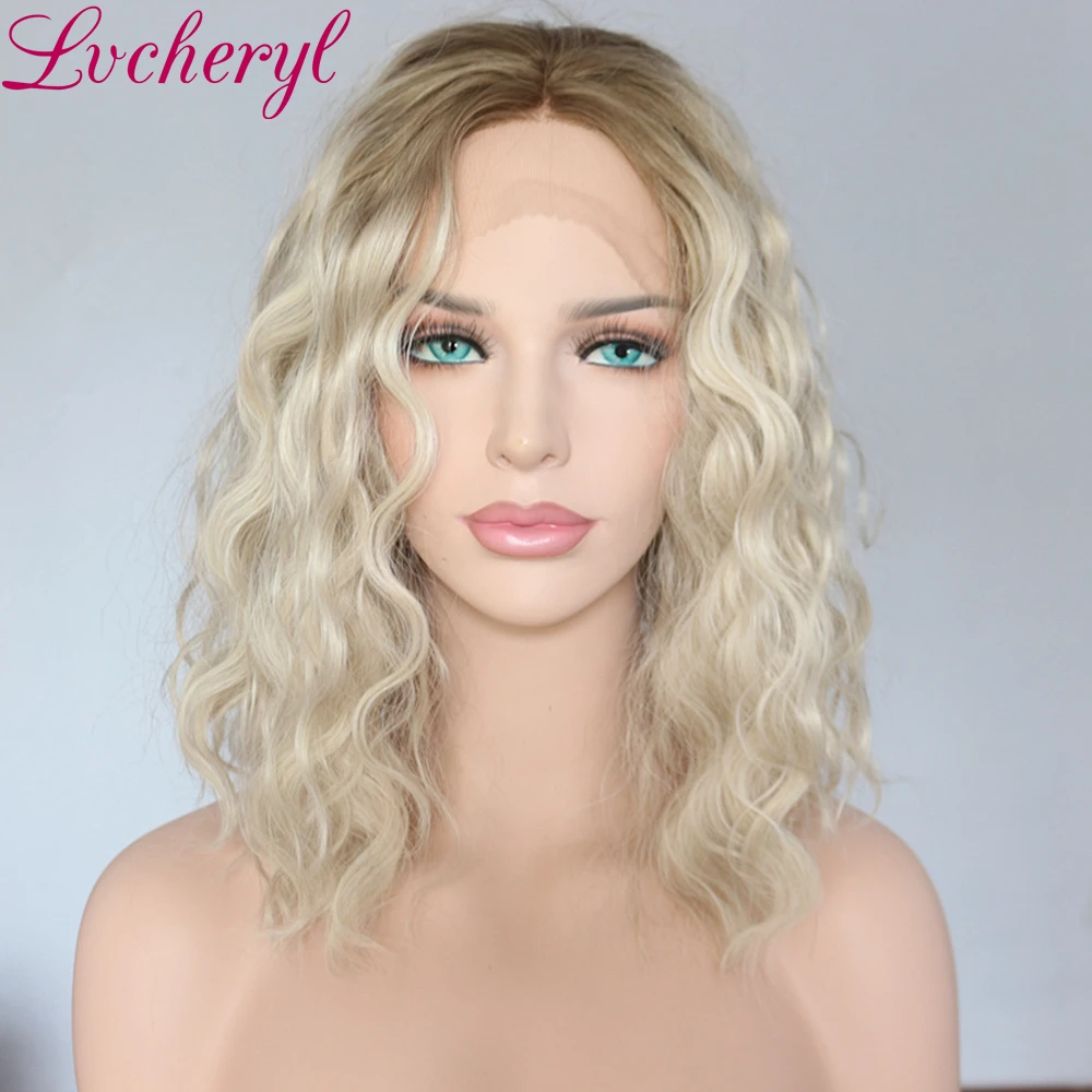 Lvcheryl Ombre Brown To Blonde Hand Tied Short Water Wave Heat Resistant Fiber Hair Synthetic Lace Front wigs for Women
Lvcheryl Ombre Brown To Blonde Hand Tied Short Water Wave Heat Resistant Fiber Hair Synthetic Lace Front wigs for Women