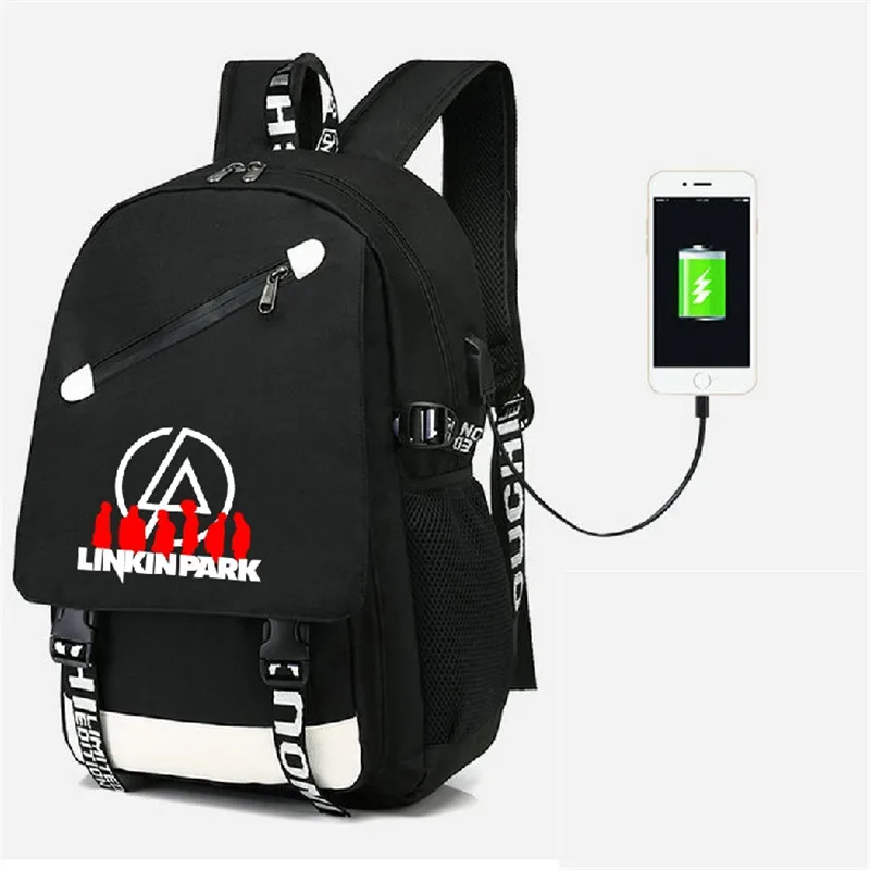 Linkin Park SCP Backpack With USB Port Bag Shoulder travel School Bag USB Fashion Teenagers Casual Laptop bag Gift
Linkin Park SCP Backpack With USB Port Bag Shoulder travel School Bag USB Fashion Teenagers Casual Laptop bag Gift