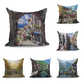 Venice European Street Landscape Painting Pillows Linen Couch Seat Cushion Body Throw Pillow Home Decor Gift
Venice European Street Landscape Painting Pillows Linen Couch Seat Cushion Body Throw Pillow Home Decor Gift