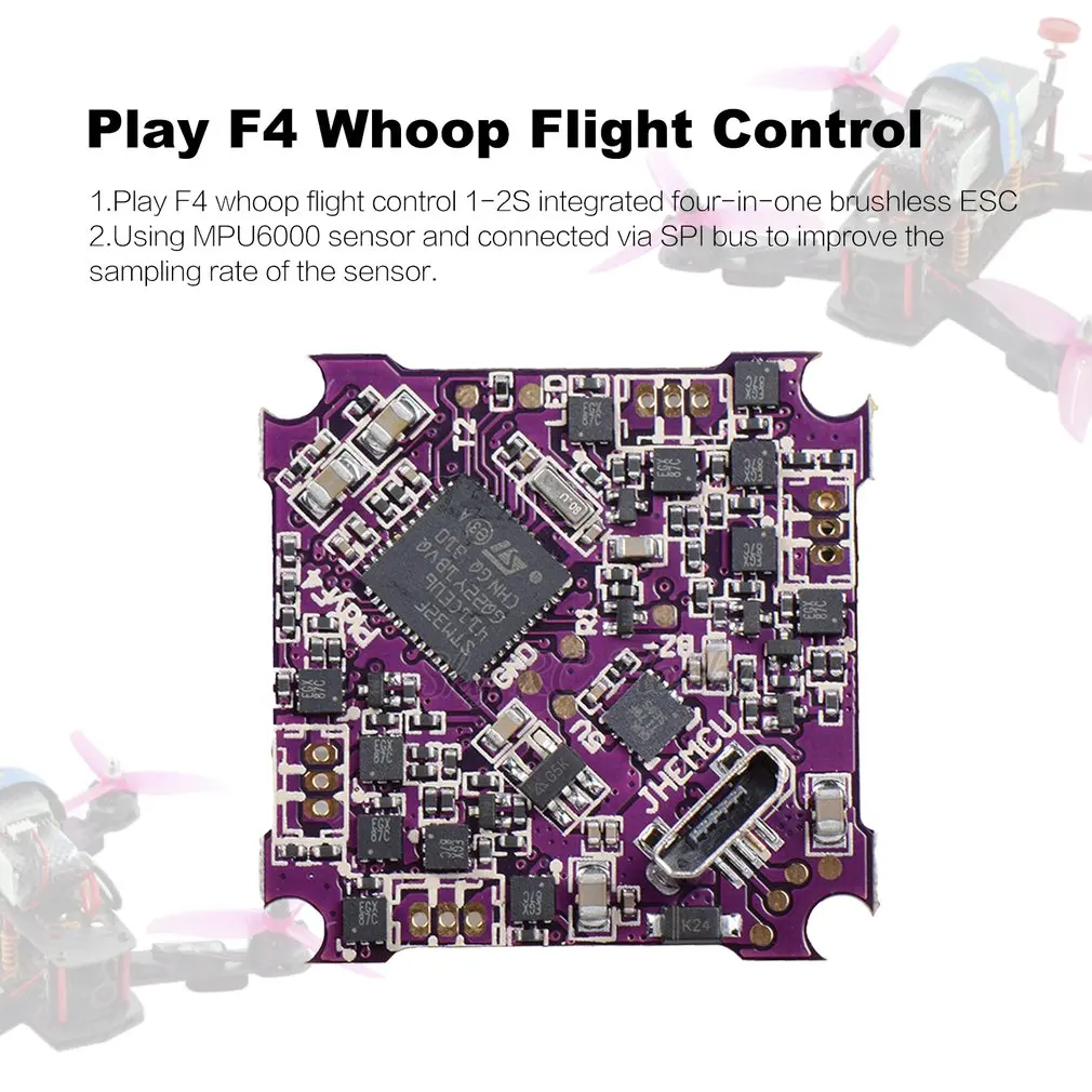 Play F4 Whoop Flight Control 1-2S Integrated 4 In 1 Brushless ESC Support DSHOT Oneshot125 Multishot PWM For FPV Drone
Play F4 Whoop Flight Control 1-2S Integrated 4 In 1 Brushless ESC Support DSHOT Oneshot125 Multishot PWM For FPV Drone