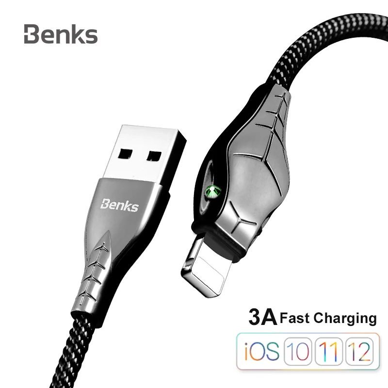 Benks 8Pin Cable for Apple iPhone 6 7 8 Plus X XS MAX 3A Fast Charging USB Data Phone Cable Snake Shape With Swarovski Crystal
Benks 8Pin Cable for Apple iPhone 6 7 8 Plus X XS MAX 3A Fast Charging USB Data Phone Cable Snake Shape With Swarovski Crystal