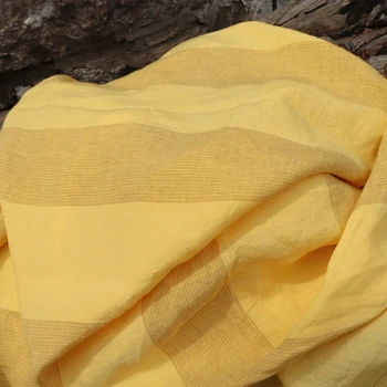 High quality pure flax material Yellow Wide Vertical Bar tissus Yarn dyed weaving fabric High-end dresses, clothes patchwork
High quality pure flax material Yellow Wide Vertical Bar tissus Yarn dyed weaving fabric High-end dresses, clothes patchwork