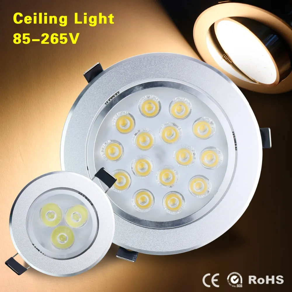 AC85-265V LED Ceiling Downlight Recessed LED Lamp 9W 15W 21W Spot Lighting With LED Driver For Livingroom Solar Lighting
AC85-265V LED Ceiling Downlight Recessed LED Lamp 9W 15W 21W Spot Lighting With LED Driver For Livingroom Solar Lighting