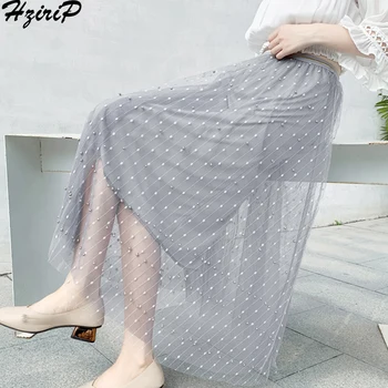 Hzirip Korean New Design 2019 Spring Summer Women Skirt Mid-Calf Vintage Mesh Beading Solid High Waist Preppy Style 4 Colors
Hzirip Korean New Design 2019 Spring Summer Women Skirt Mid-Calf Vintage Mesh Beading Solid High Waist Preppy Style 4 Colors