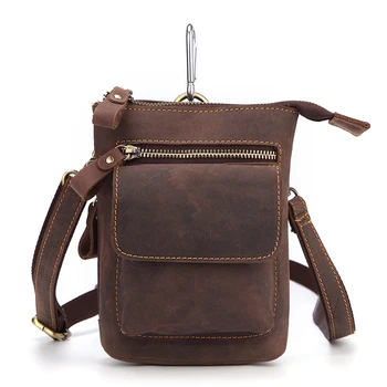 Retro Crazy Horse Leather Phone Camera Bag Outdoor Wear Belt Small Waist Bag Cowhide Leather purse Men's Shoulder Messenger Bag
Retro Crazy Horse Leather Phone Camera Bag Outdoor Wear Belt Small Waist Bag Cowhide Leather purse Men's Shoulder Messenger Bag