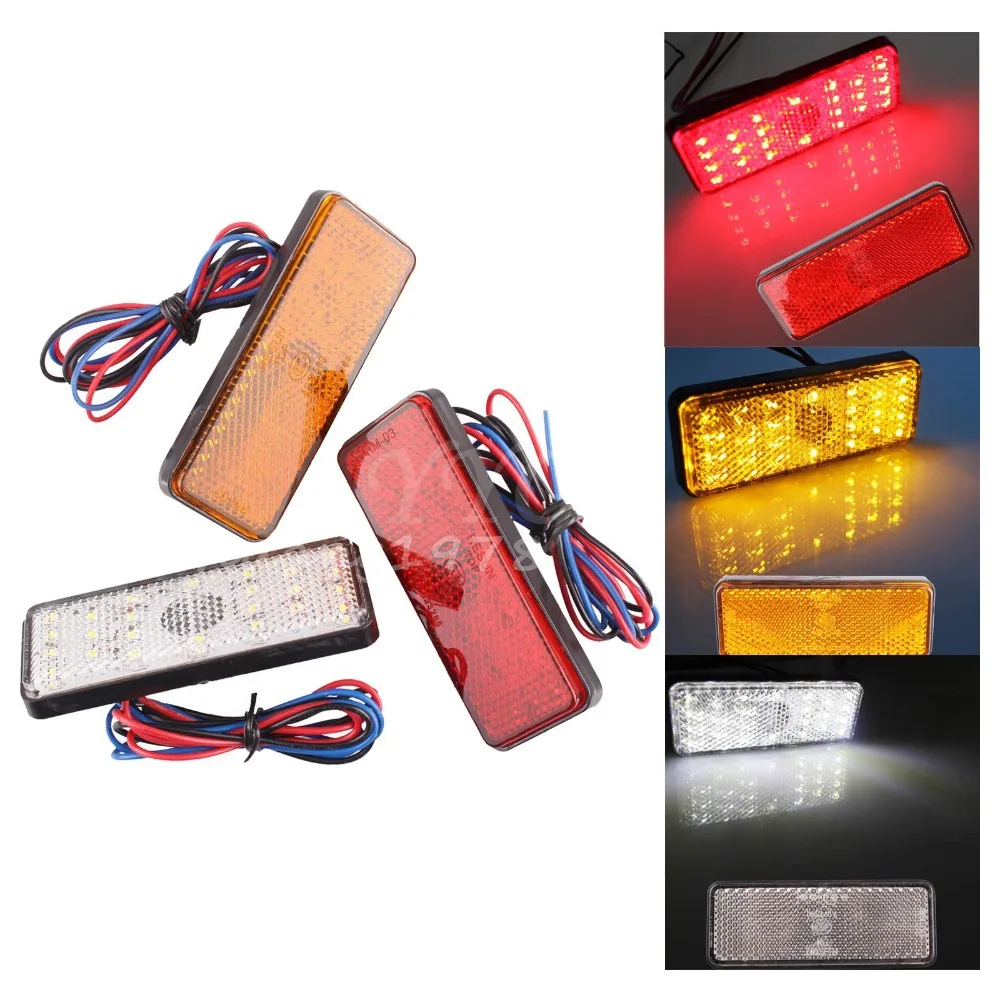 New2X Universal Yellow Red White LED Rear Tail Brake Light Stop Marker Reflector Truck Trailer SUV For JEEP Truck Motorcycle Car
New2X Universal Yellow Red White LED Rear Tail Brake Light Stop Marker Reflector Truck Trailer SUV For JEEP Truck Motorcycle Car