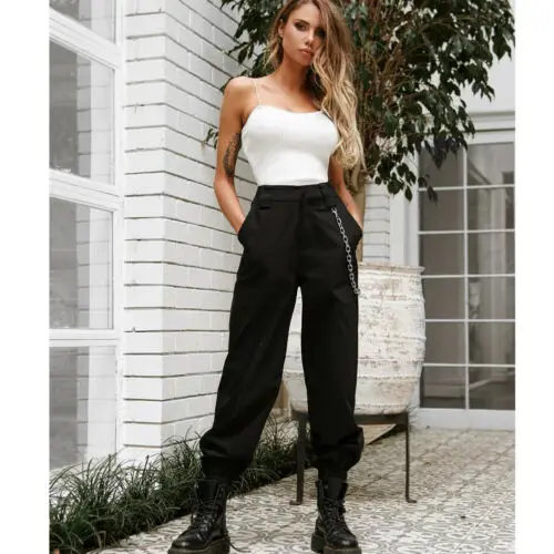 Women's High Waist Military Pants Long Cargo Pants Pockets Girls Military Casual Pants trousers women's sports pants streetwear 
Women's High Waist Military Pants Long Cargo Pants Pockets Girls Military Casual Pants trousers women's sports pants streetwear