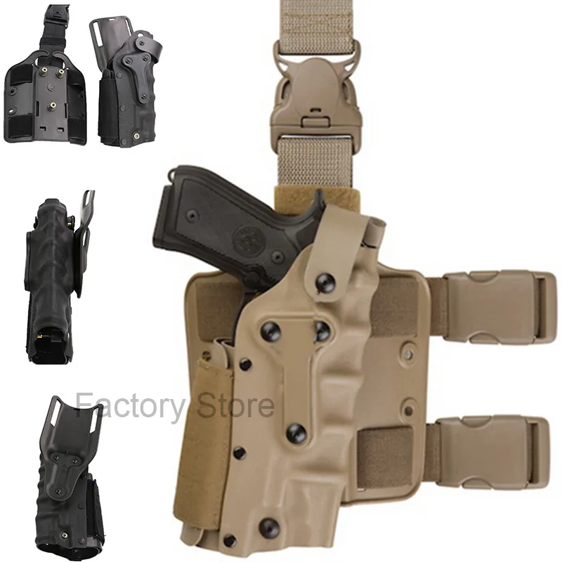 

Tactical Holster Leg Platform Airsoft Gear Accessories Black Tan Thigh Gun Holsters For Gl 17 19 Colt 1911 M9 92 SIG P2022 P226