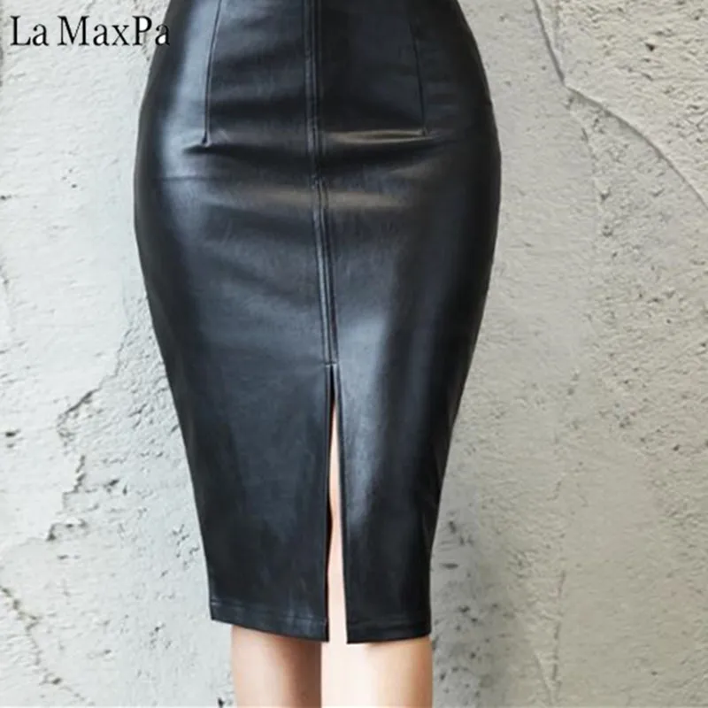 5XL Autumn Winter Fashion Women Skirts 2019 PU Leather Sexy Split High Waist Skirt Women Elegant Knee Length Pencil Skirt Black
5XL Autumn Winter Fashion Women Skirts 2019 PU Leather Sexy Split High Waist Skirt Women Elegant Knee Length Pencil Skirt Black