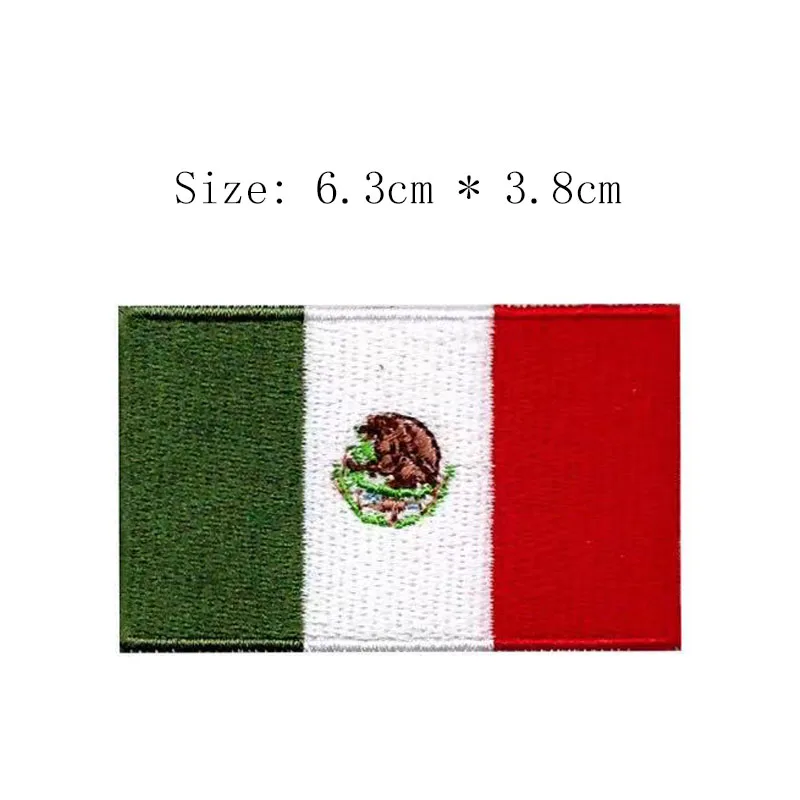 Mexico embroidery flag Wholesale price world falg iron on sew on military badge full embroidery emblemas backpack Jeans clothing
Mexico embroidery flag Wholesale price world falg iron on sew on military badge full embroidery emblemas backpack Jeans clothing